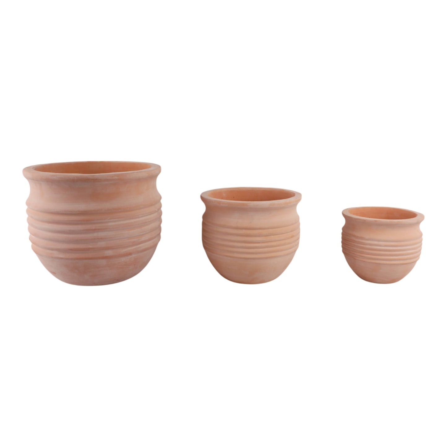 Ceramic Ribbed Planter Pots