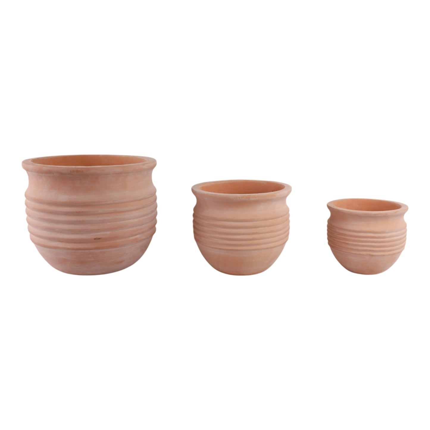 Ceramic Ribbed Planter Pots