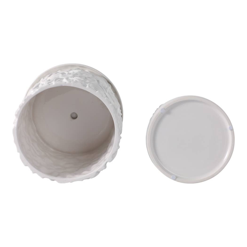 Ceramic Daisy Flower Planters Set of 2 - White, 6/8 in.