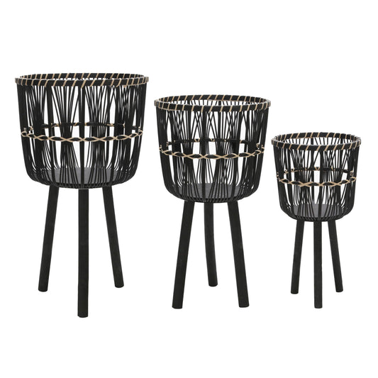 Bamboo Tripod Base Planters