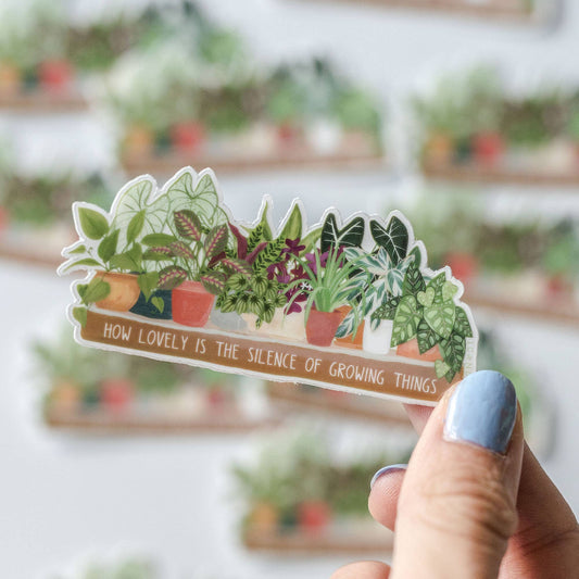 Houseplants Clear Decal Sticker