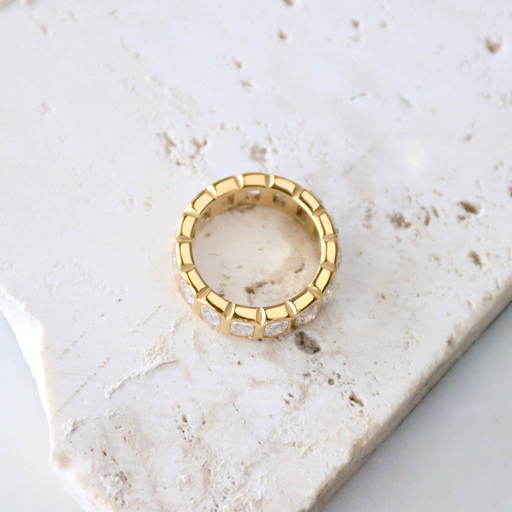 Emerald Cut Eternity Band
