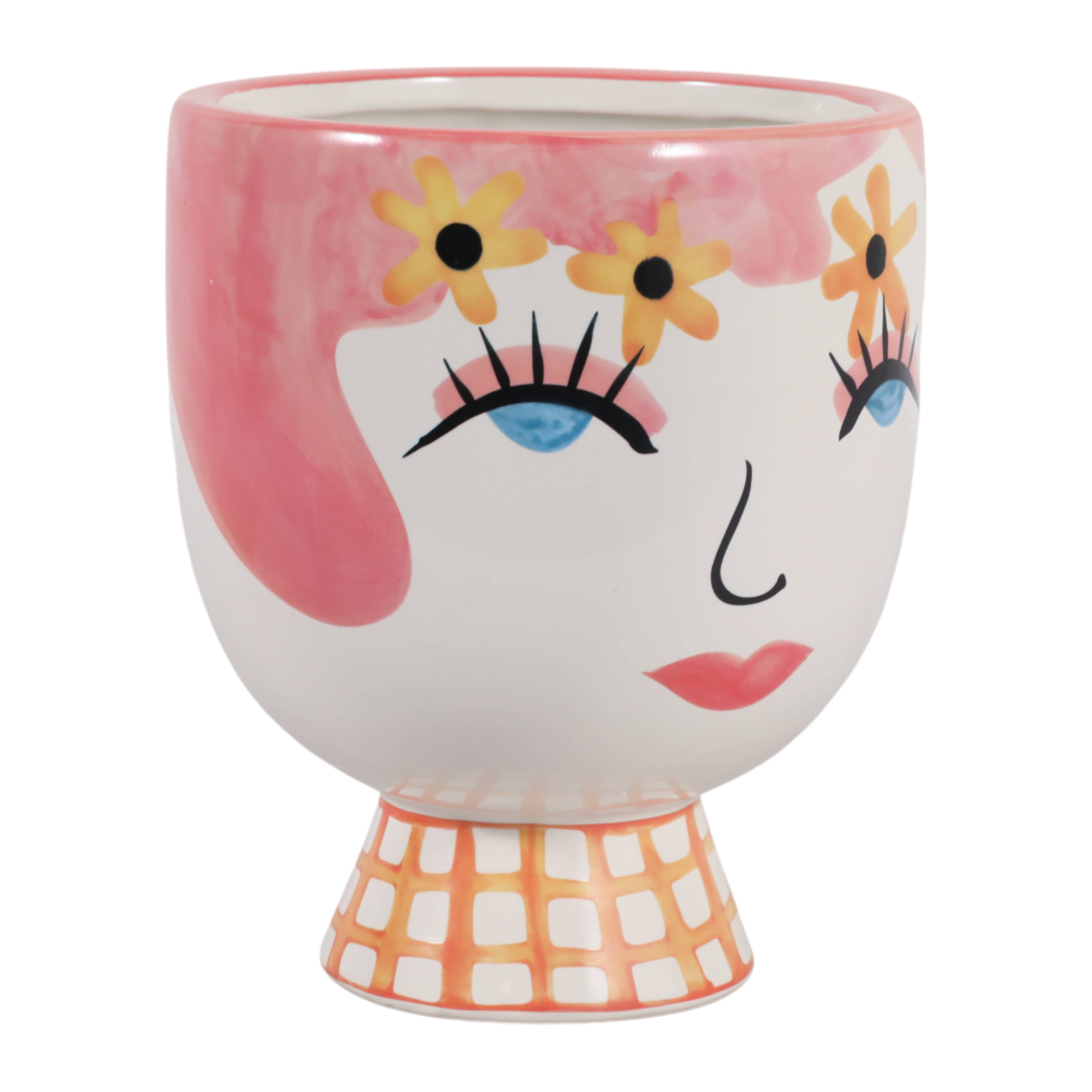 Pink Ceramic Frida Face Pretty Eyelash