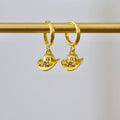 Opal Cowboy Hat Huggie Earrings 