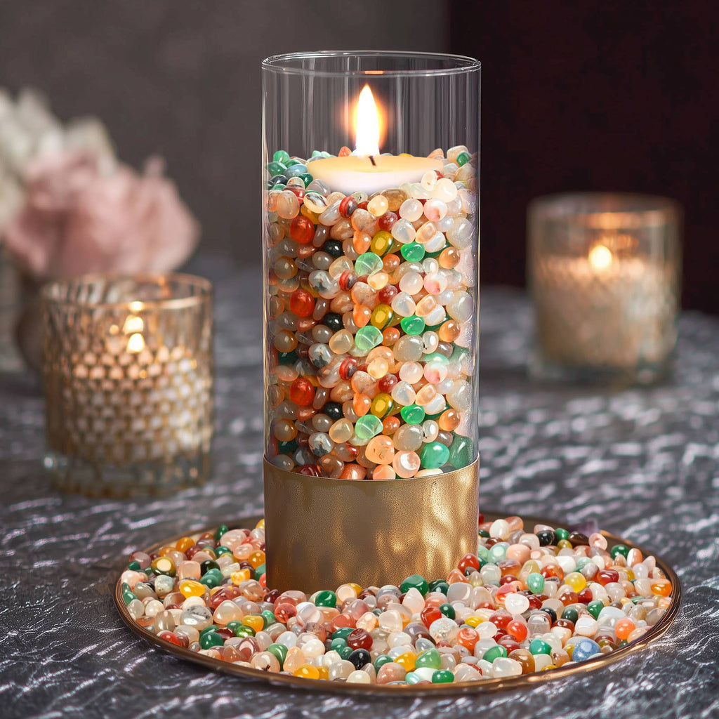 Mixed Crystal Pebbles, Polished River Rocks Decorative Rocks