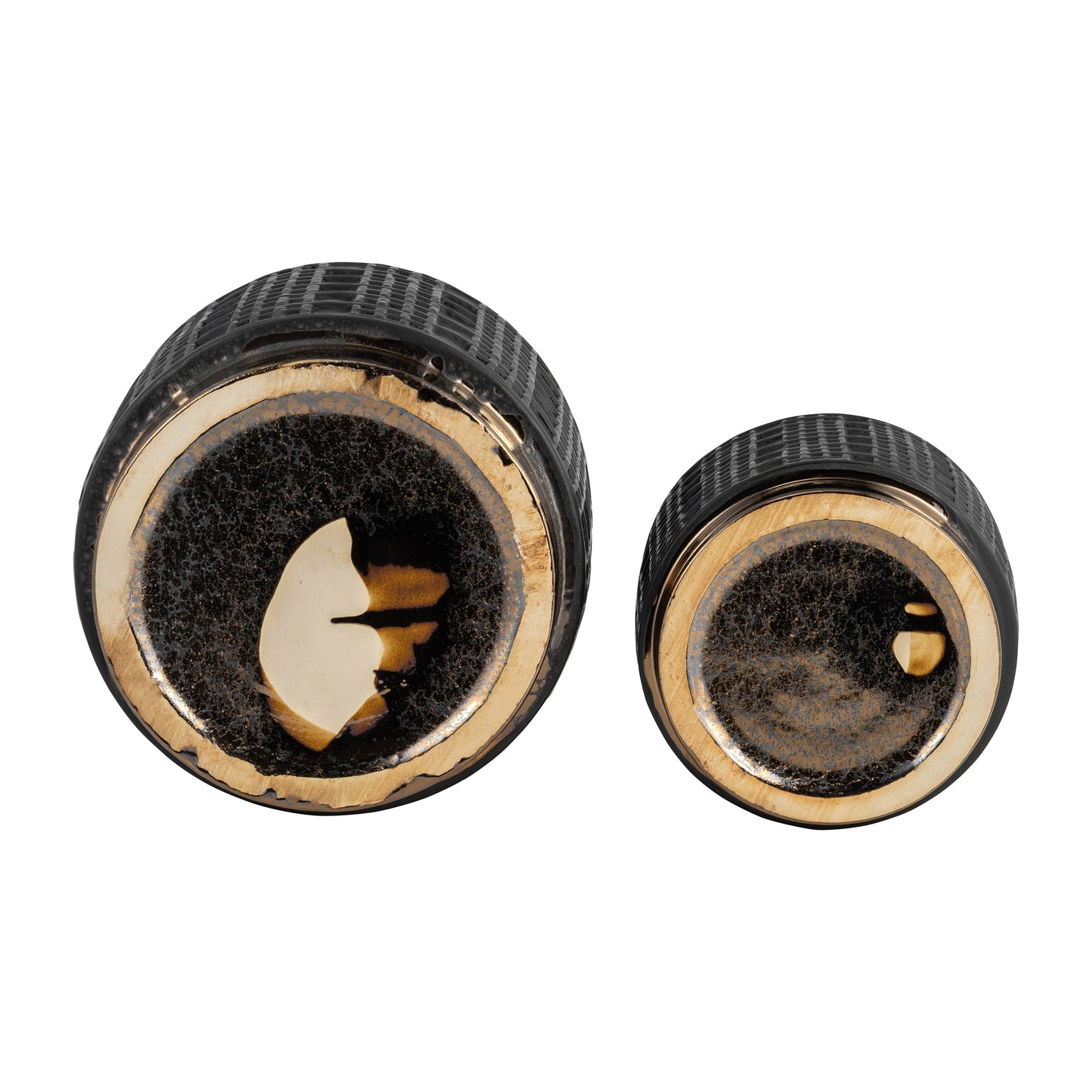 Ceramic Raised Mesh Planter - Black, 6 in