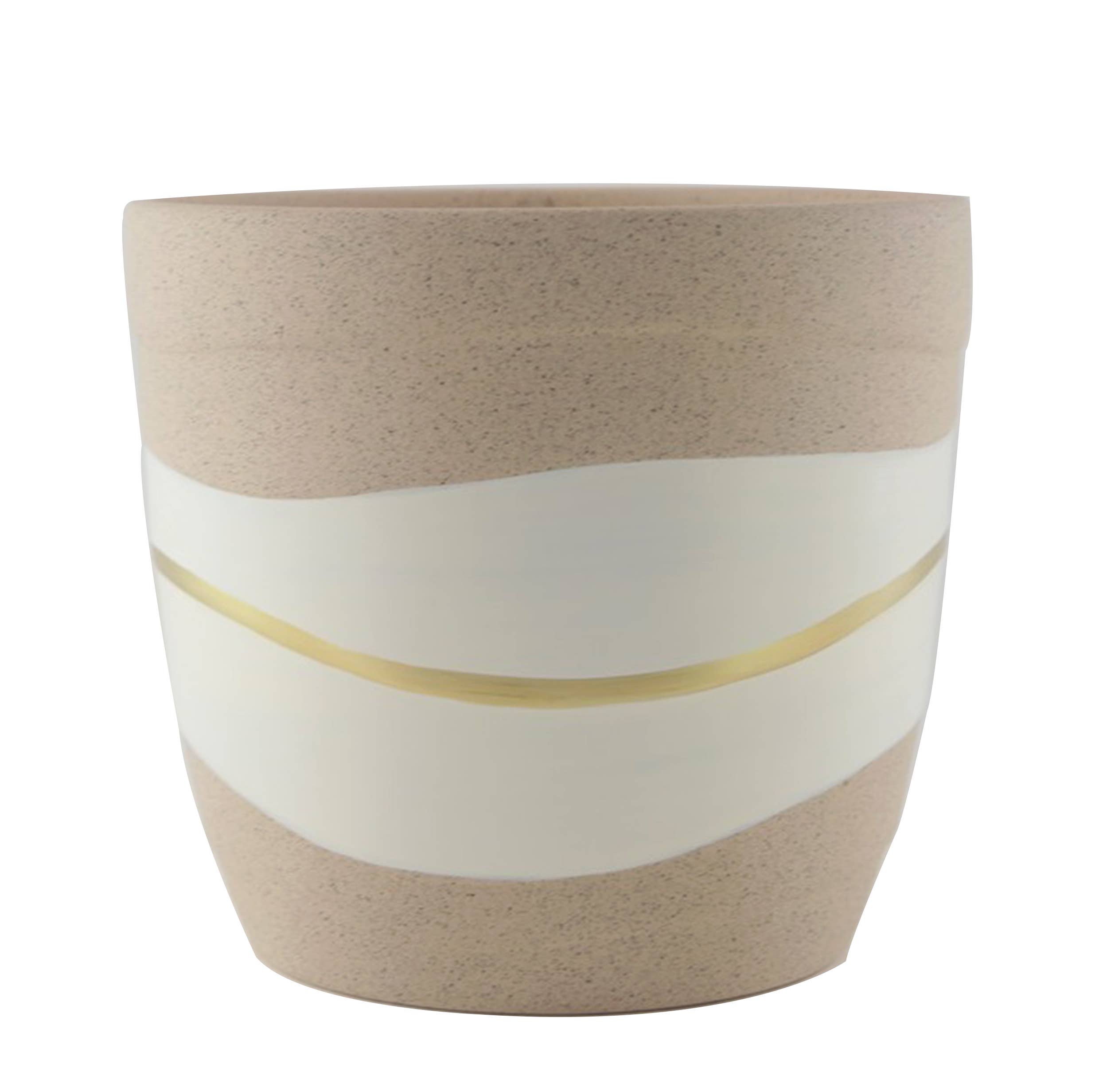 ORGANIC STRIPE PLANTER, 6.69" NESTED WITH 80291