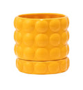 Yellow Textured Ceramic Planter w/Saucer Item #33872
