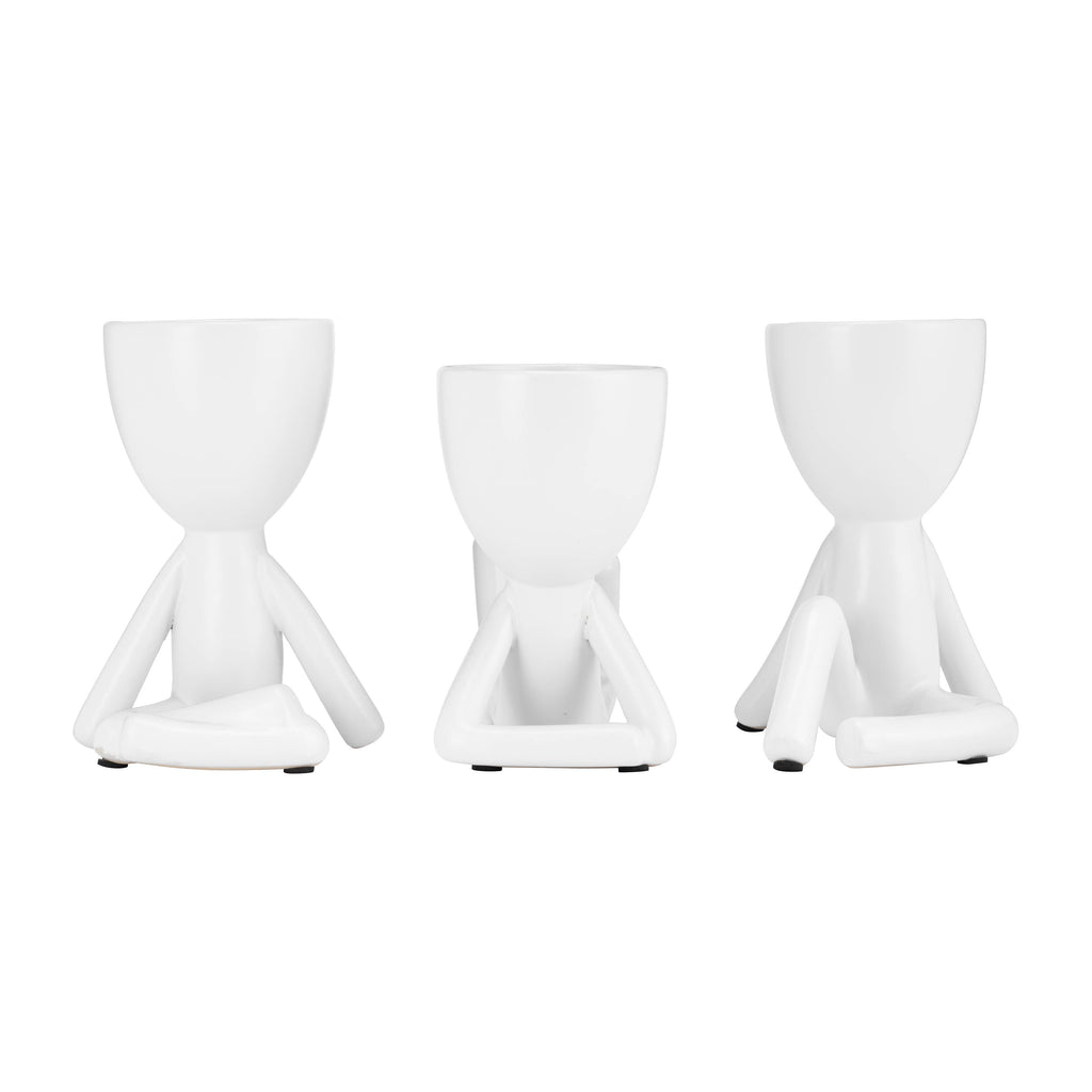 White Ceramic Sitting Humans