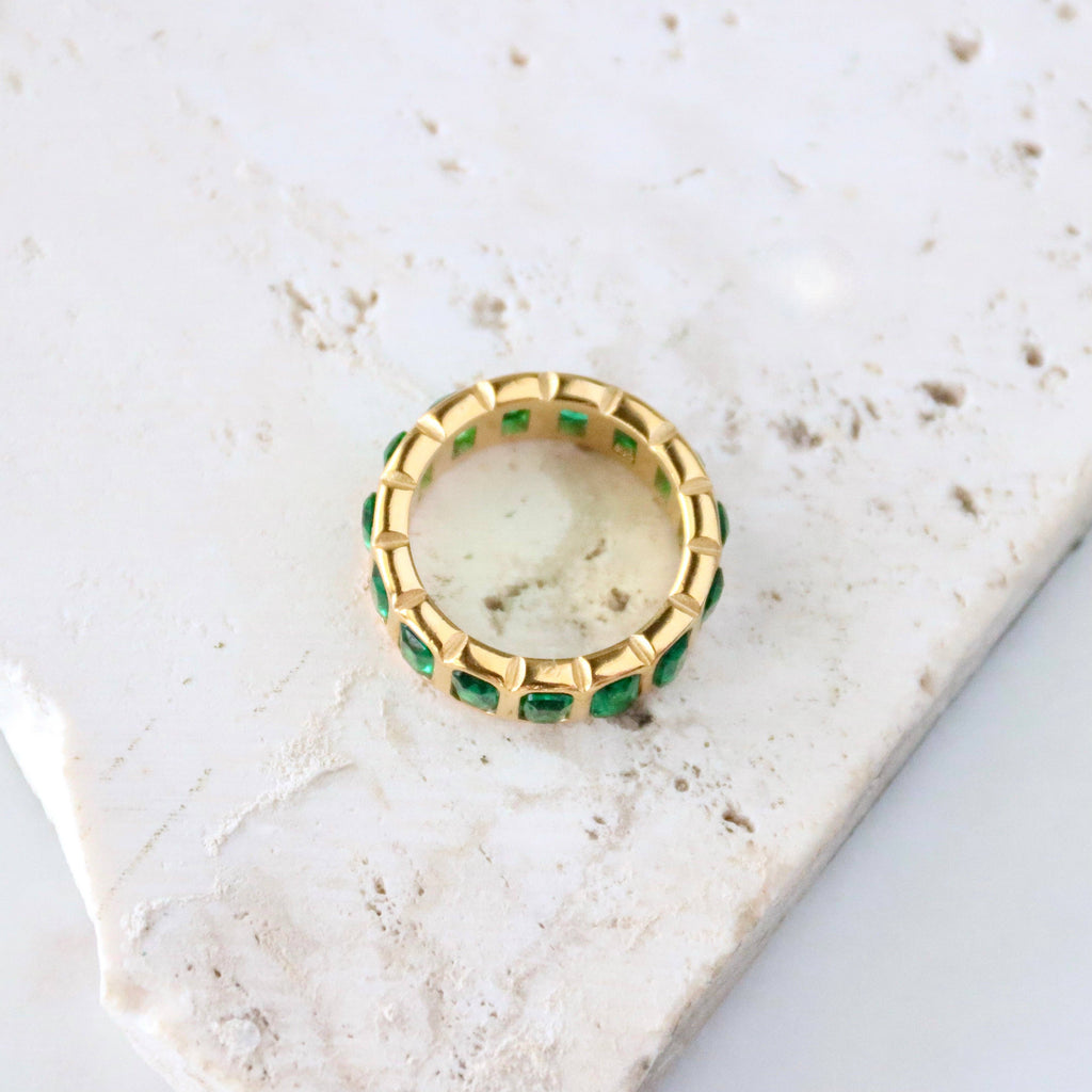 Emerald Cut Eternity Band