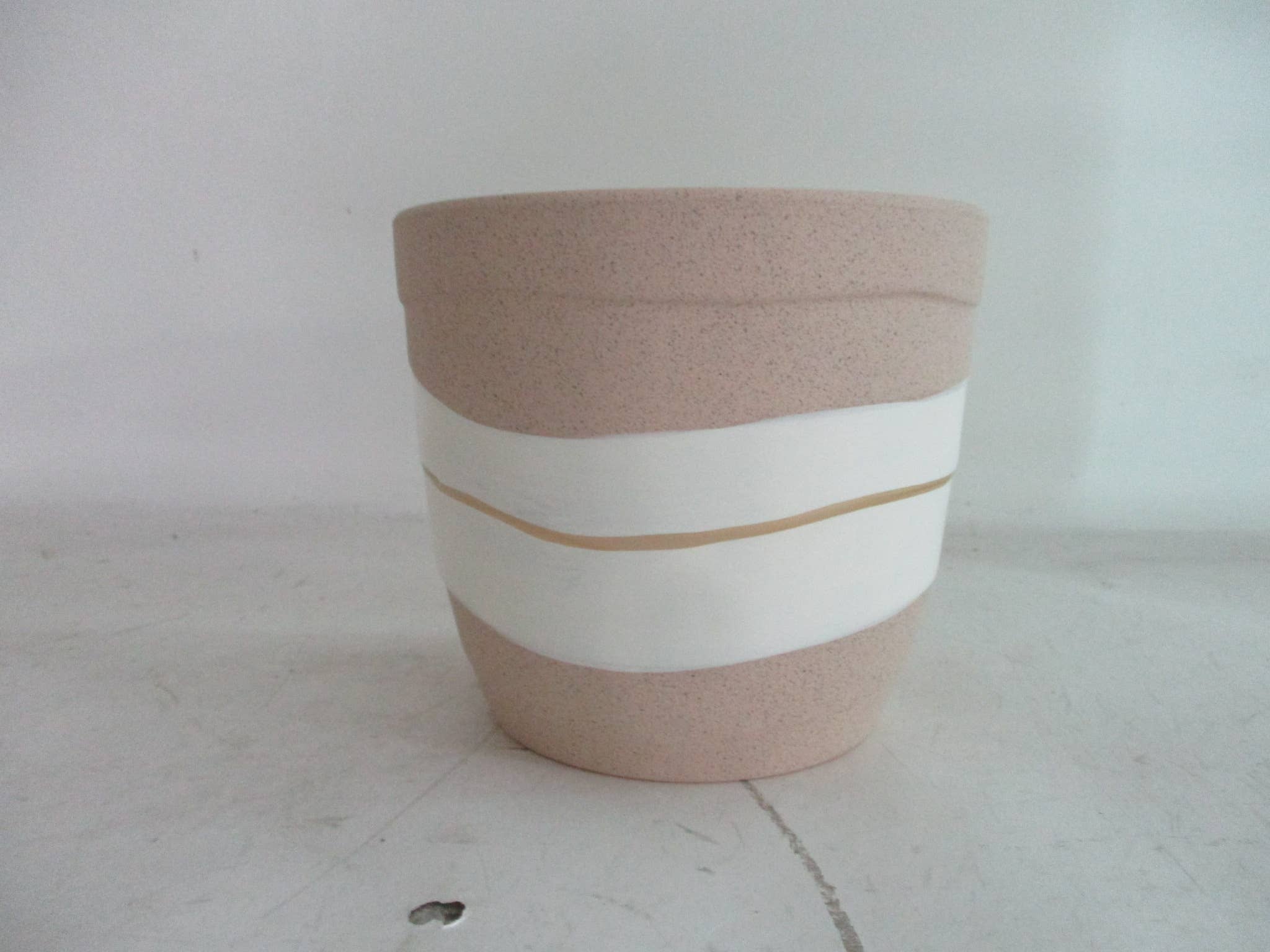 ORGANIC STRIPE PLANTER, 6.69" NESTED WITH 80291