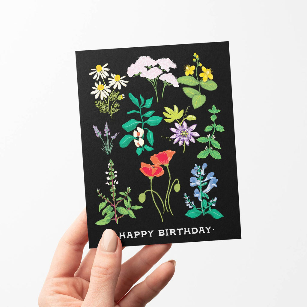 Plant Magic Floral Birthday Card