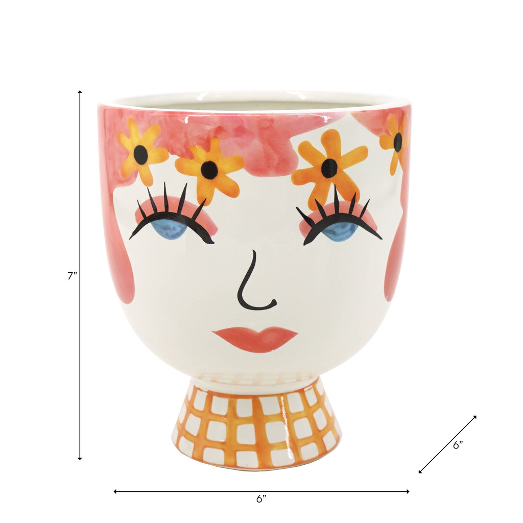 Pink Ceramic Frida Face Pretty Eyelash
