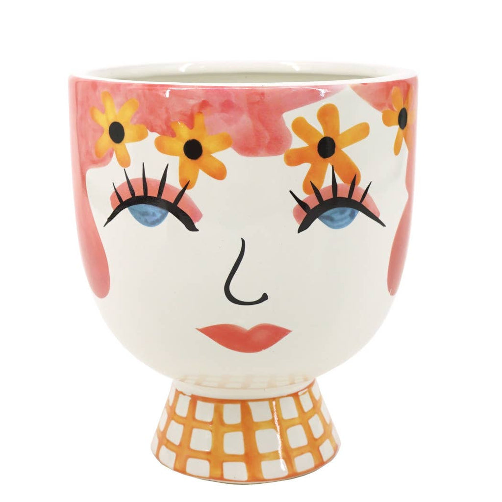 Pink Ceramic Frida Face Pretty Eyelash