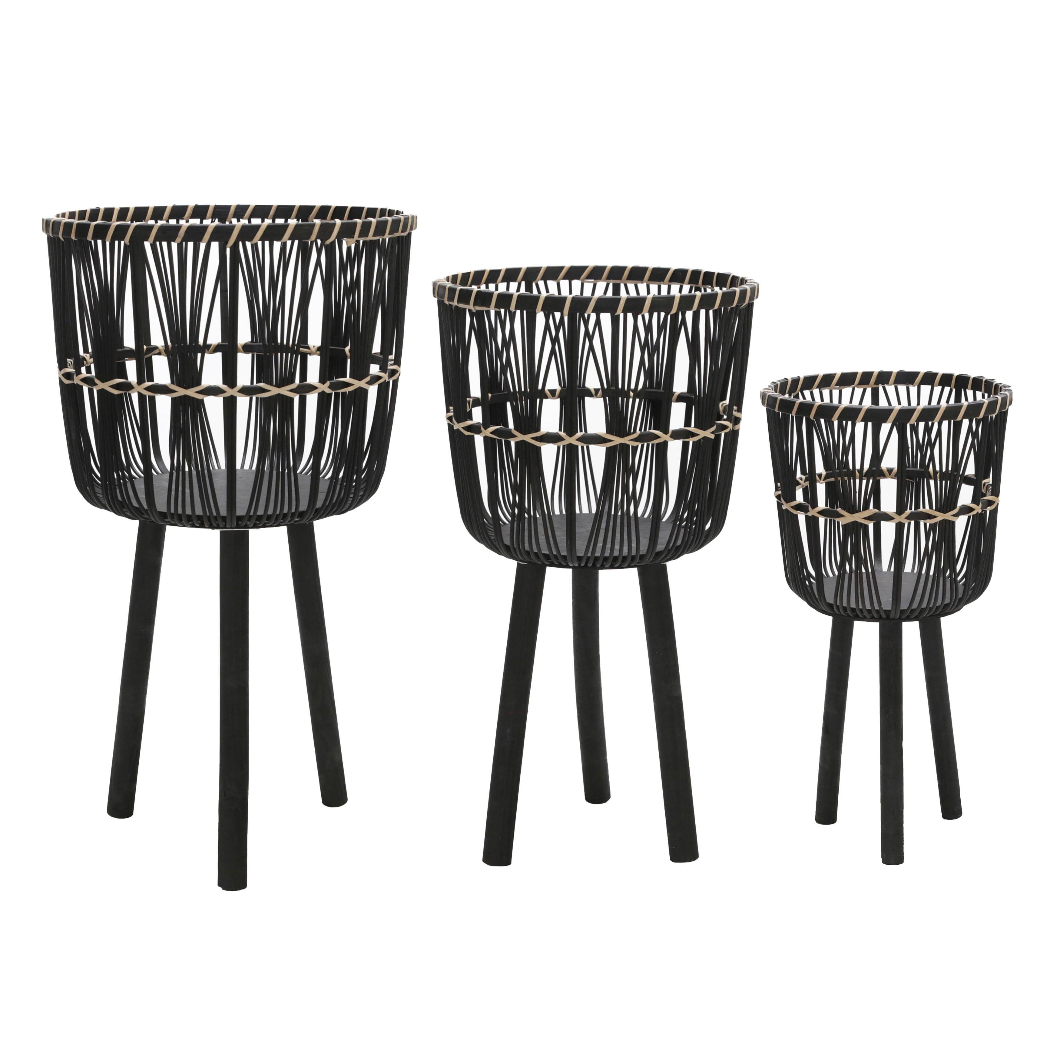 Bamboo Tripod Base Planters