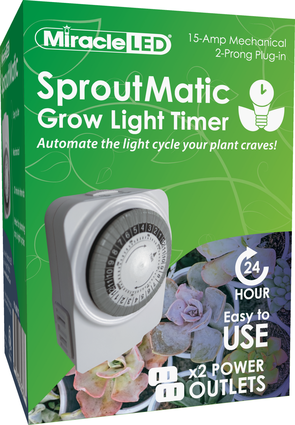 SproutMatic 2-Outlet Automatic Grow Light Timer