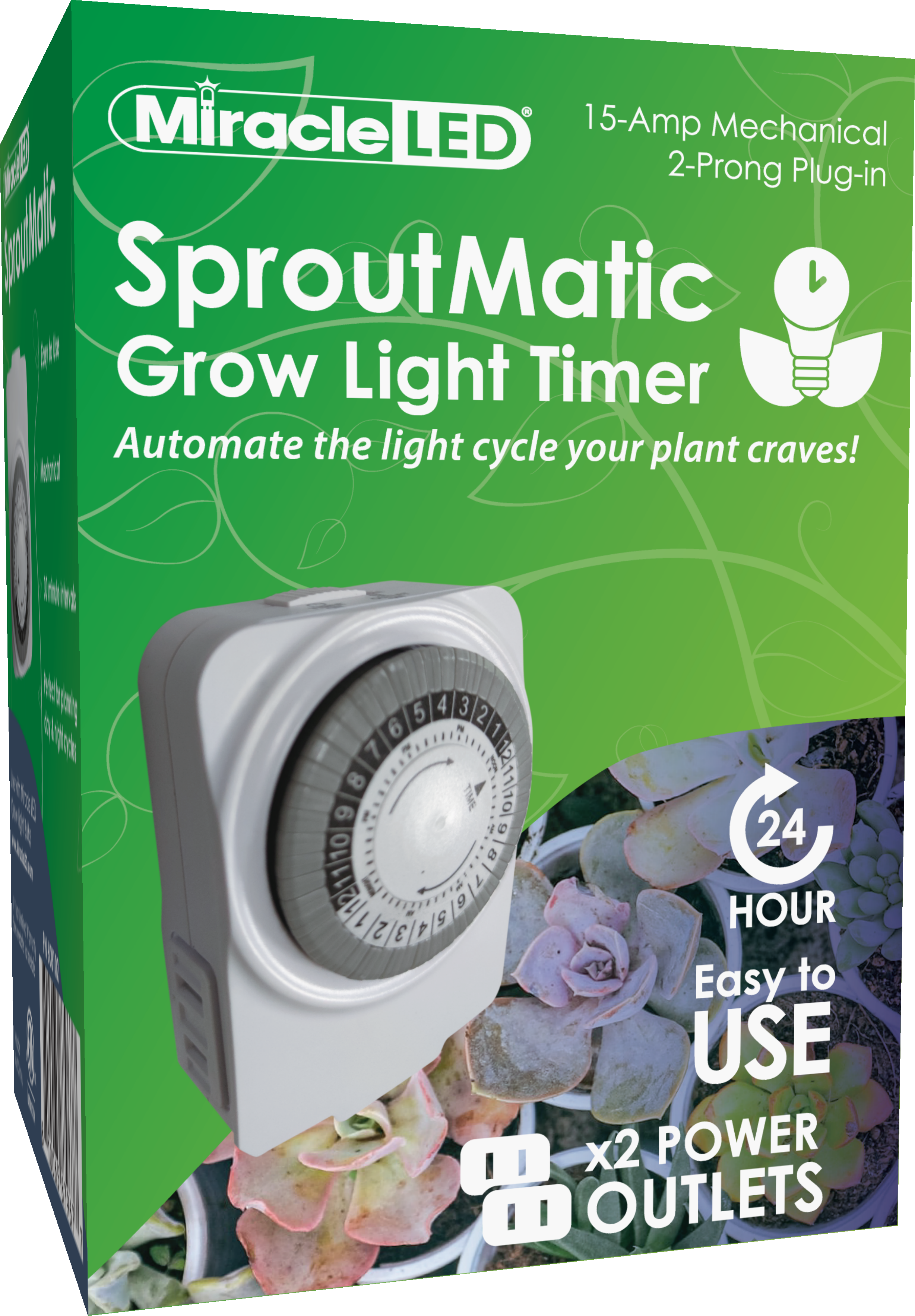 SproutMatic 2-Outlet Automatic Grow Light Timer