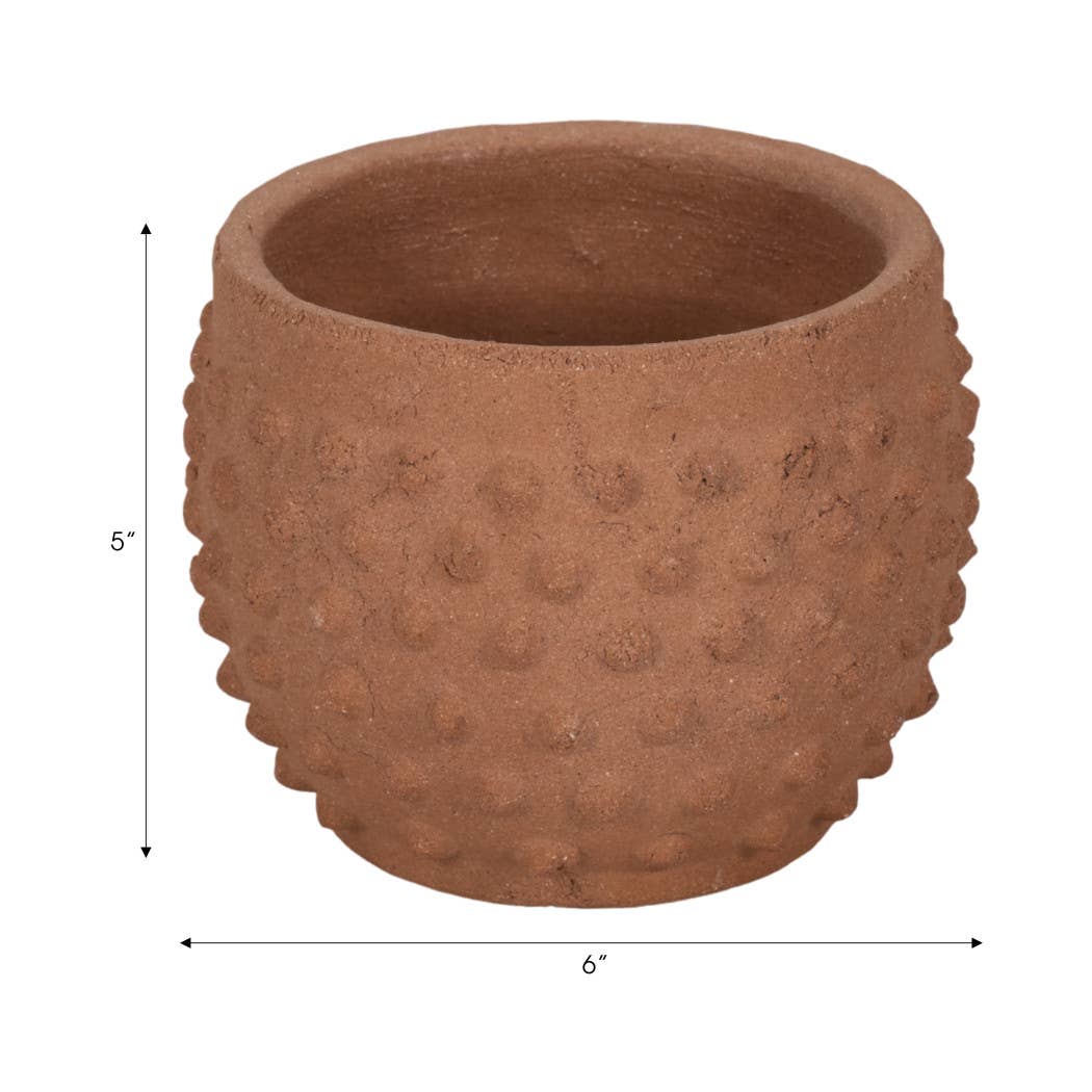 Red Ceramic Round Bubble Rough Finish