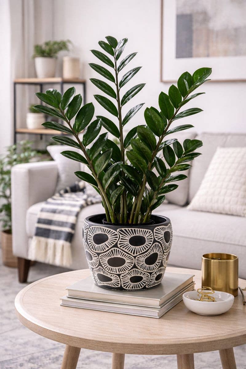 Black Amoeba Planter - Geometric - Modern  Item #17784