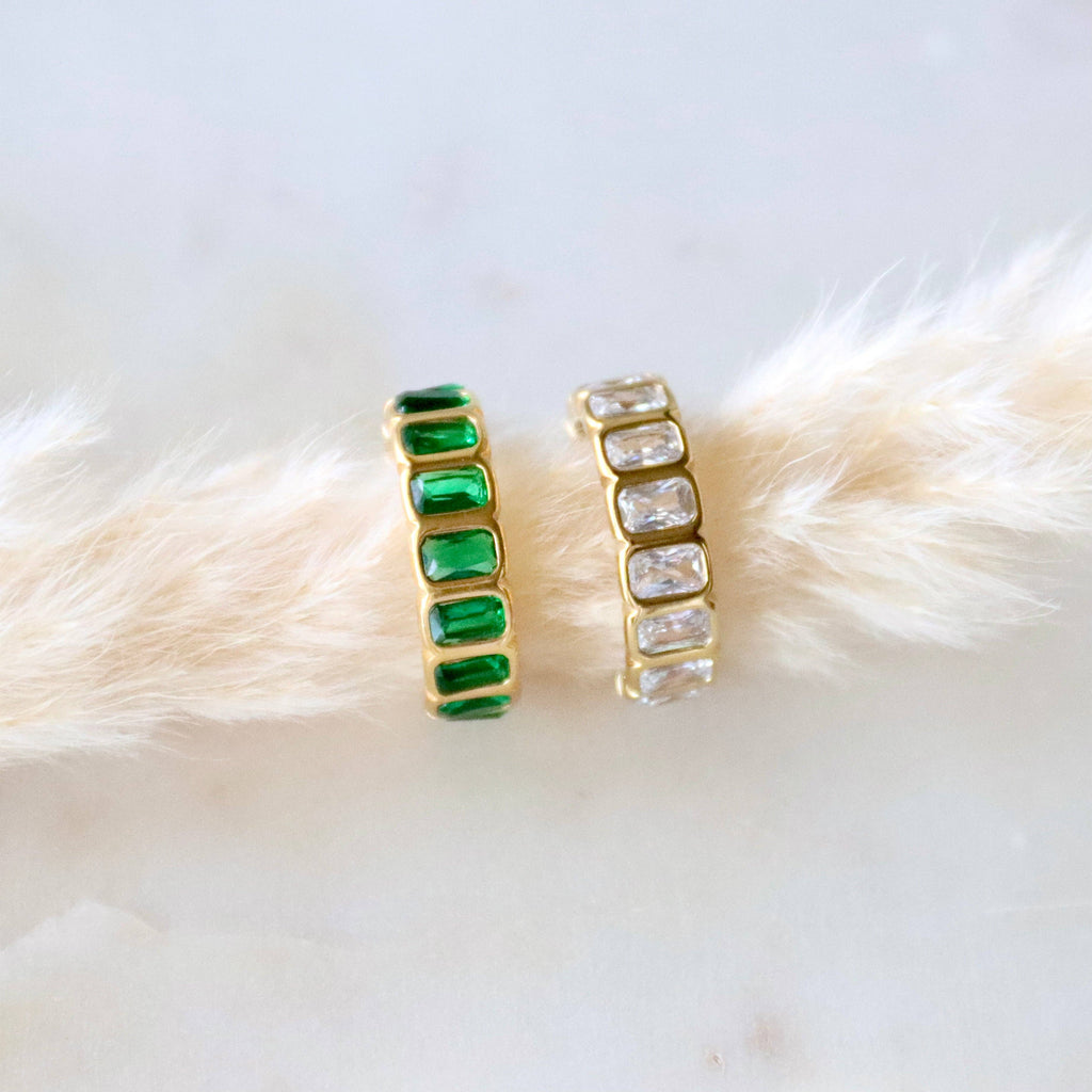 Emerald Cut Eternity Band