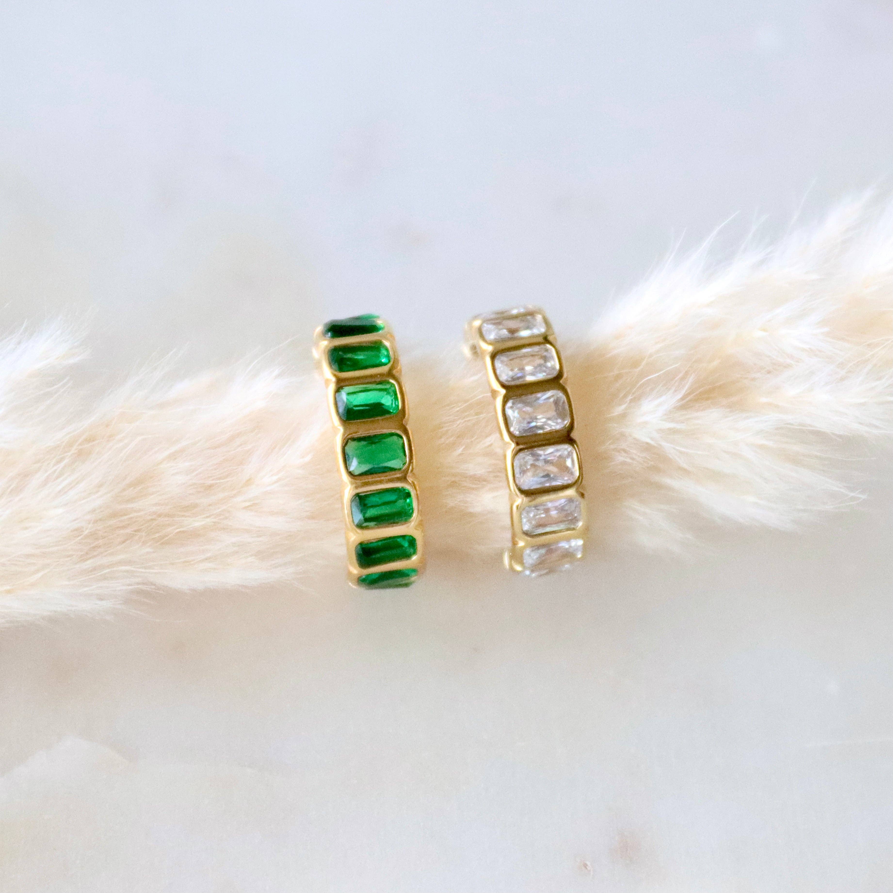 Emerald Cut Eternity Band