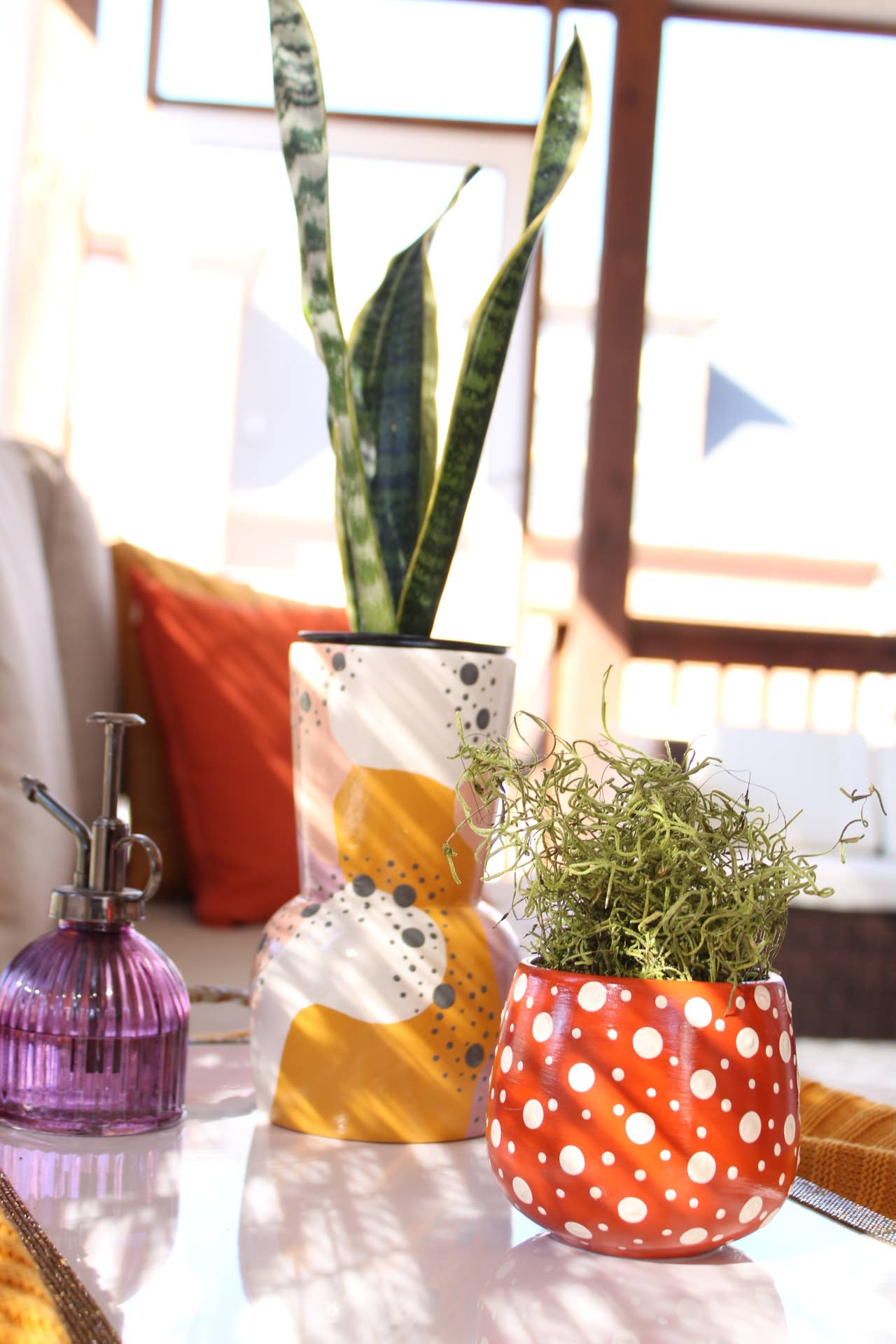 Reversible Planter Pot | Ceramic Pot | Design: Pynk & Dots