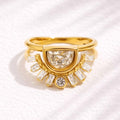 Layered Sunburst Ring - Waterproof