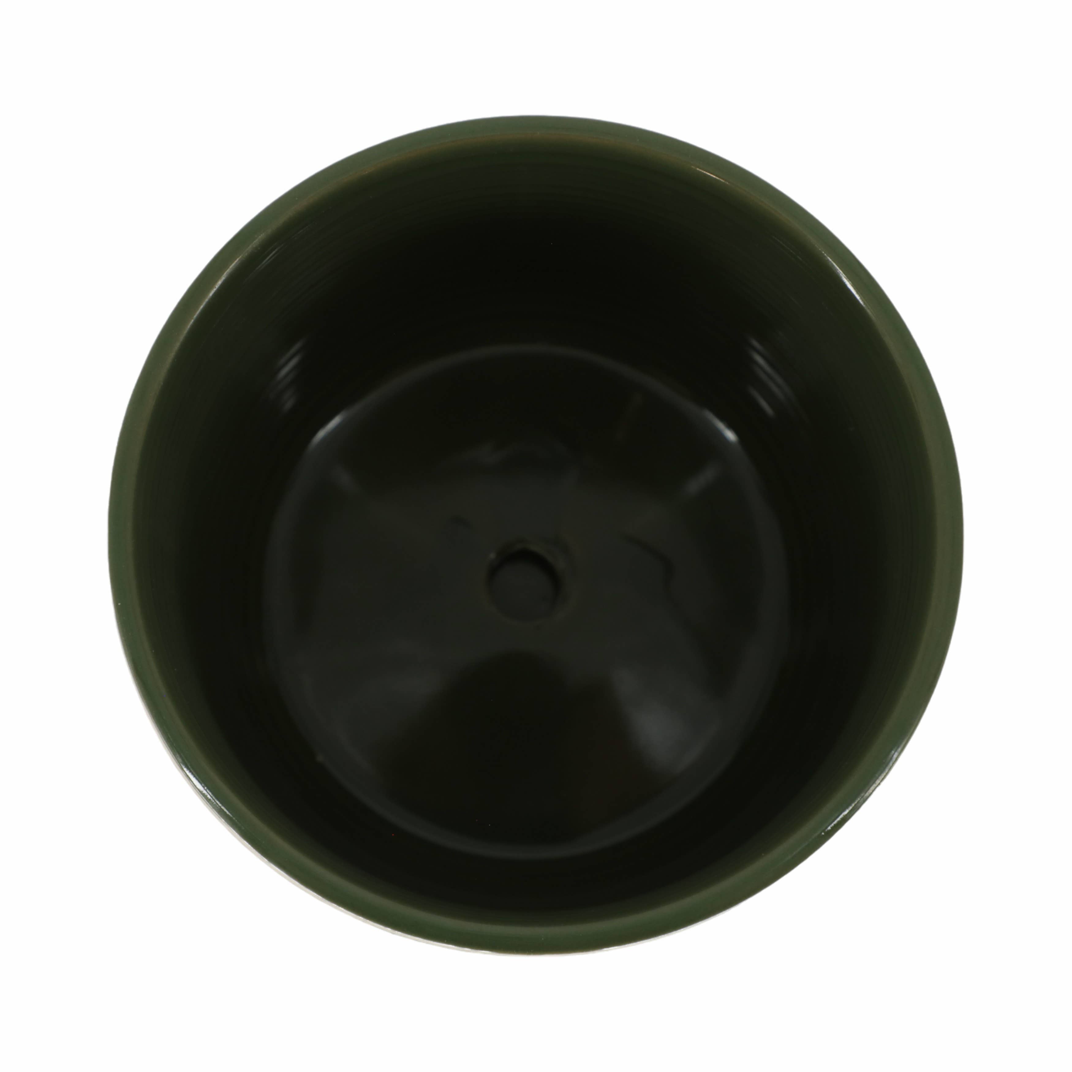 Ceramic X Design Saucer Planter