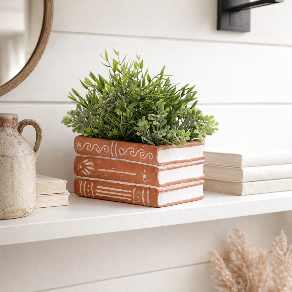 Vasanta Books Planter - Terracotta