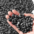 Black Pebbles, Polished  River Rocks Small Gravel Stones