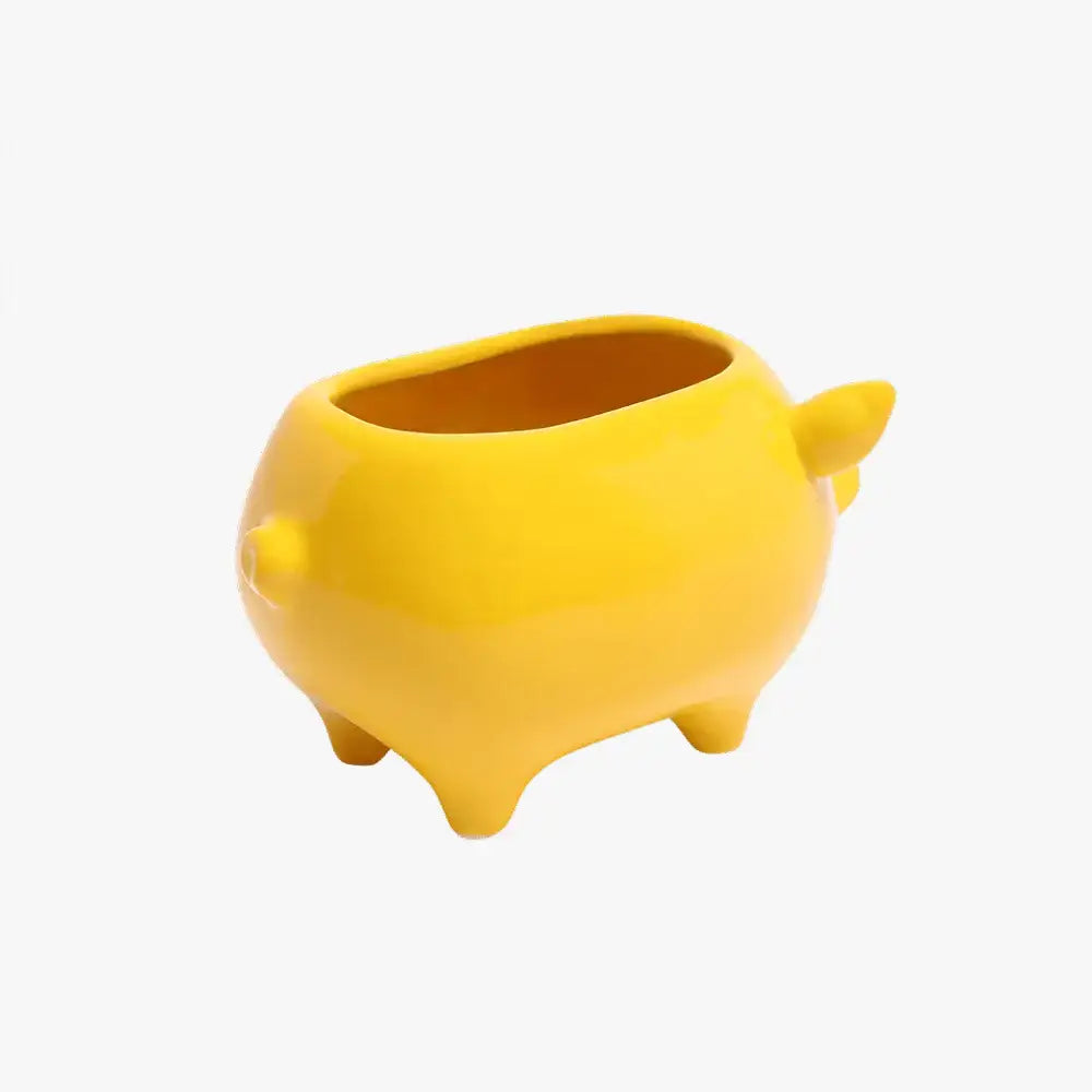 Pig Planter - Ceramic Animal Succulent Pot 3in 2 Colors