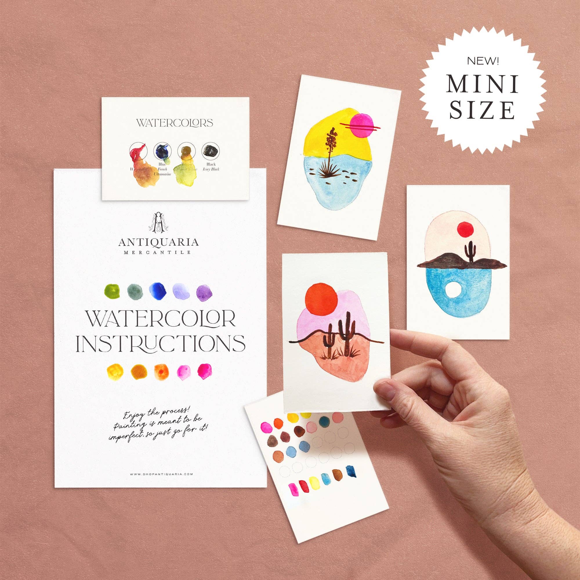Mini Watercolor Painting Kit: Desert Landscapes