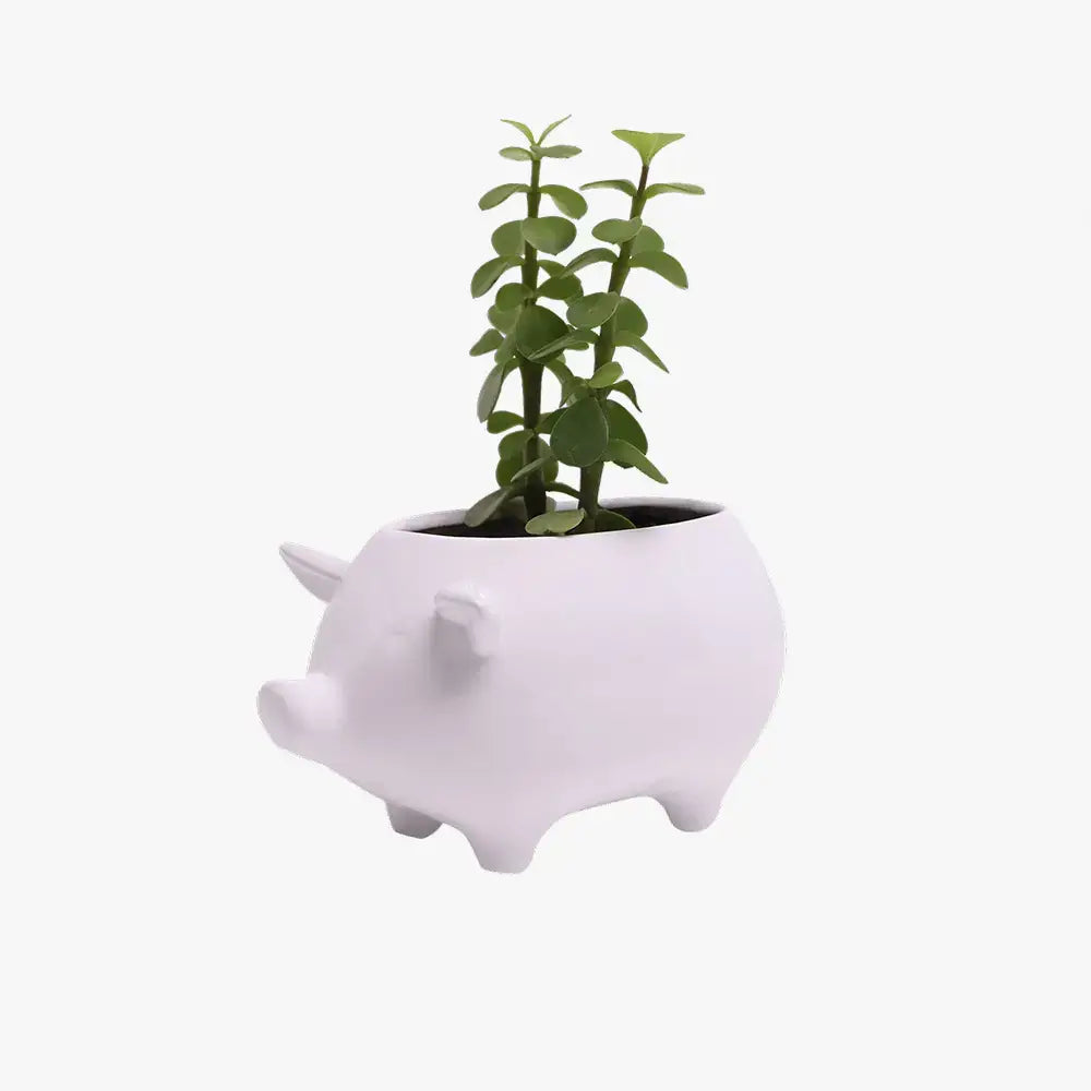 Pig Planter - Ceramic Animal Succulent Pot 3in 2 Colors