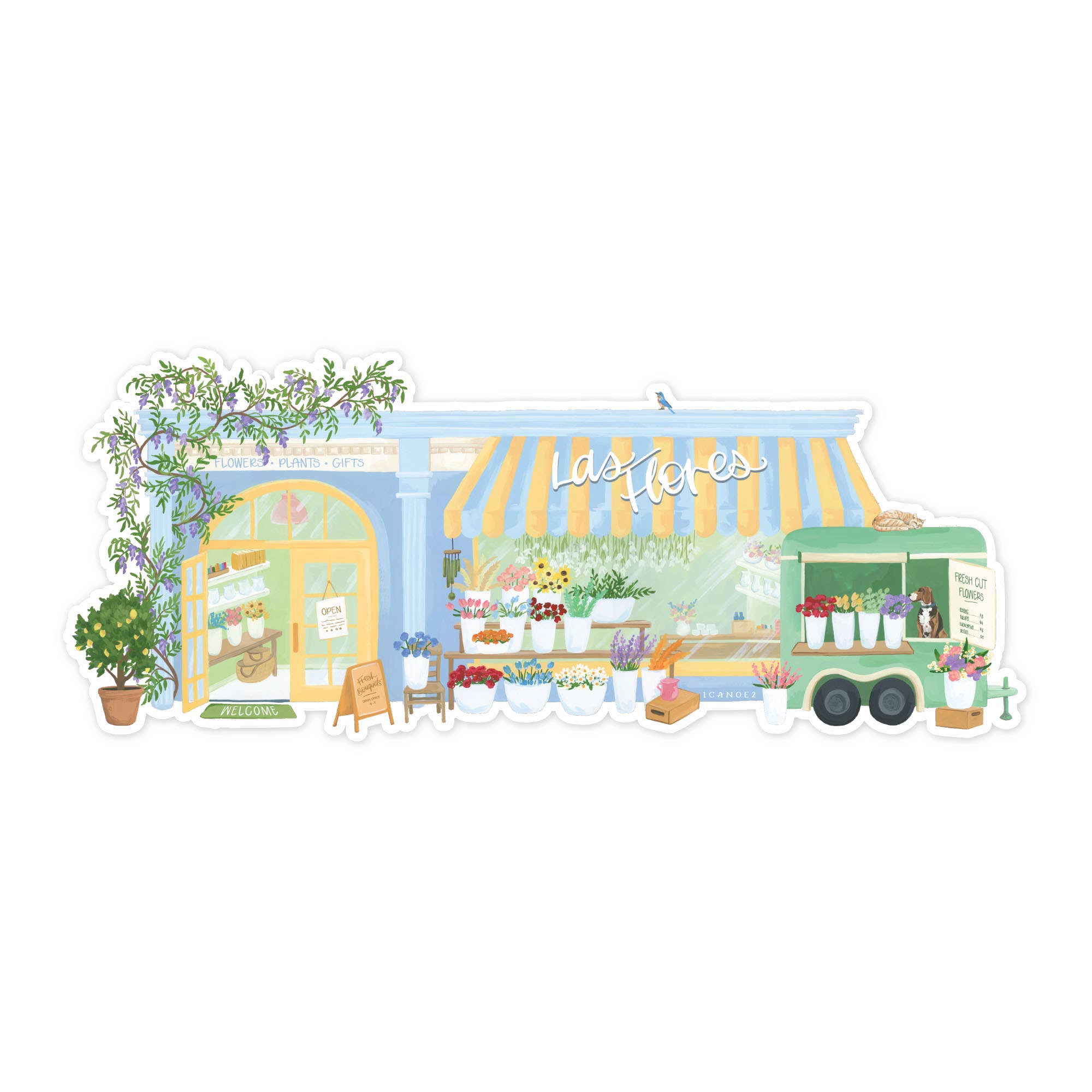 Flower Shop Decal Sticker