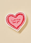 I Will Always Love you Red Pink Vintage Heart Cake Sticker