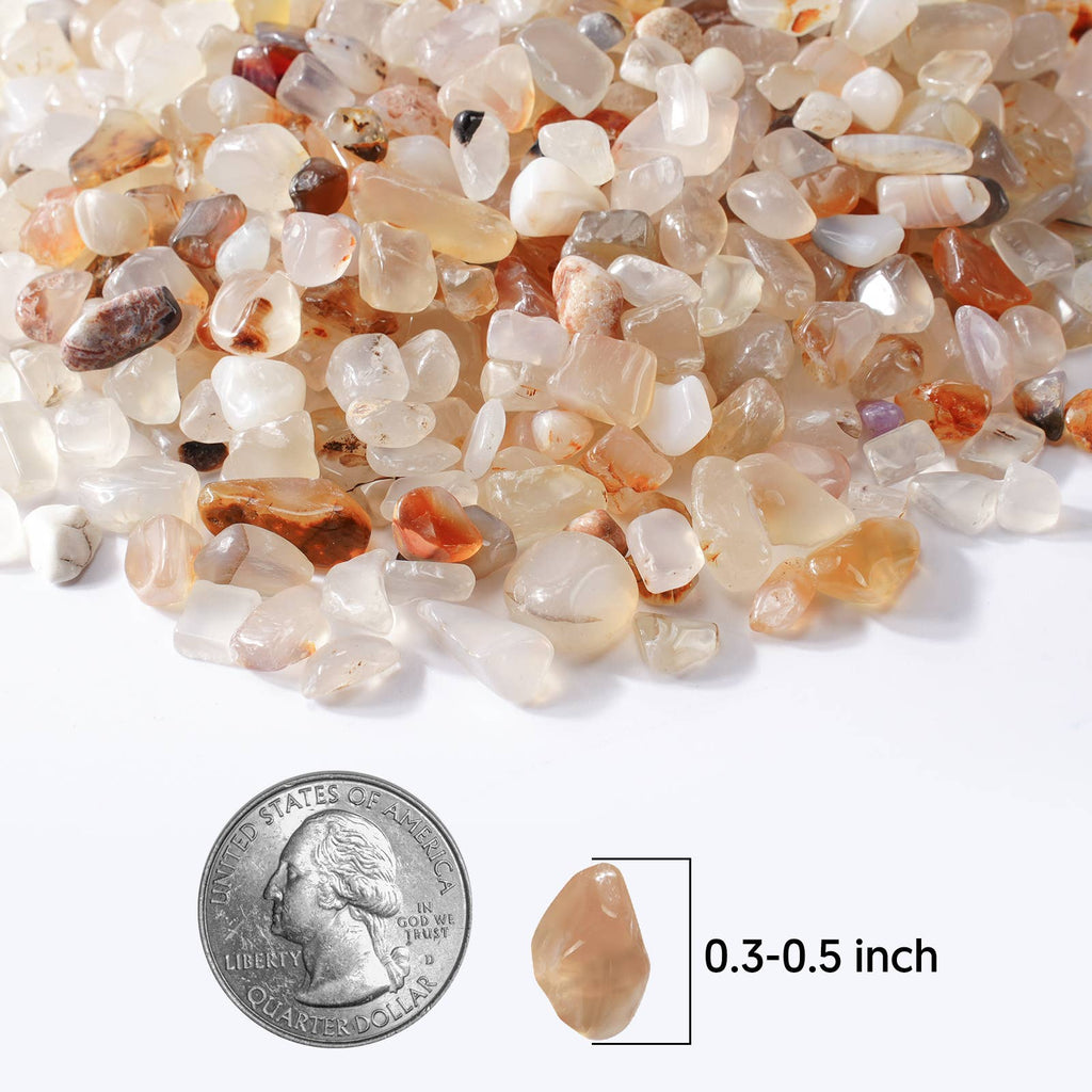 Clear Crystal Pebbles, Polished River Rocks Decorative Rocks
