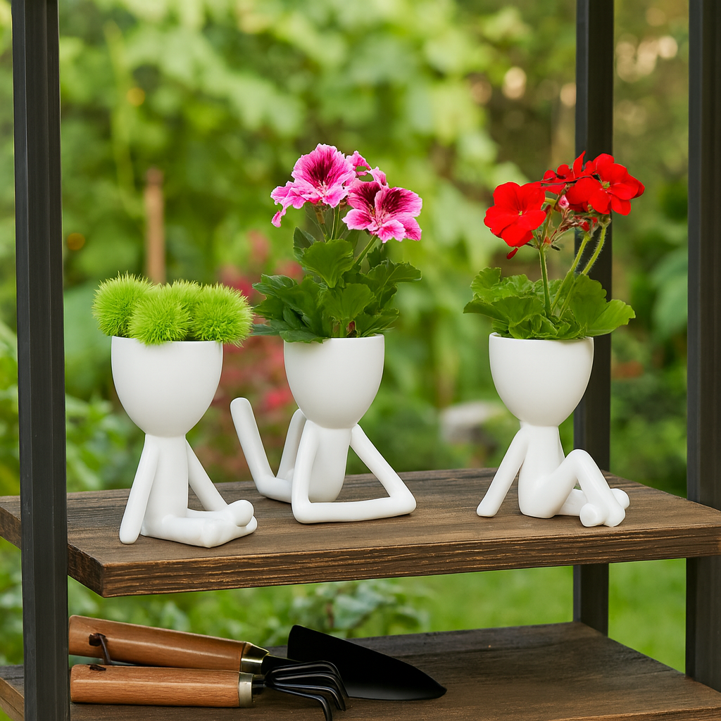 White Ceramic Sitting Humans