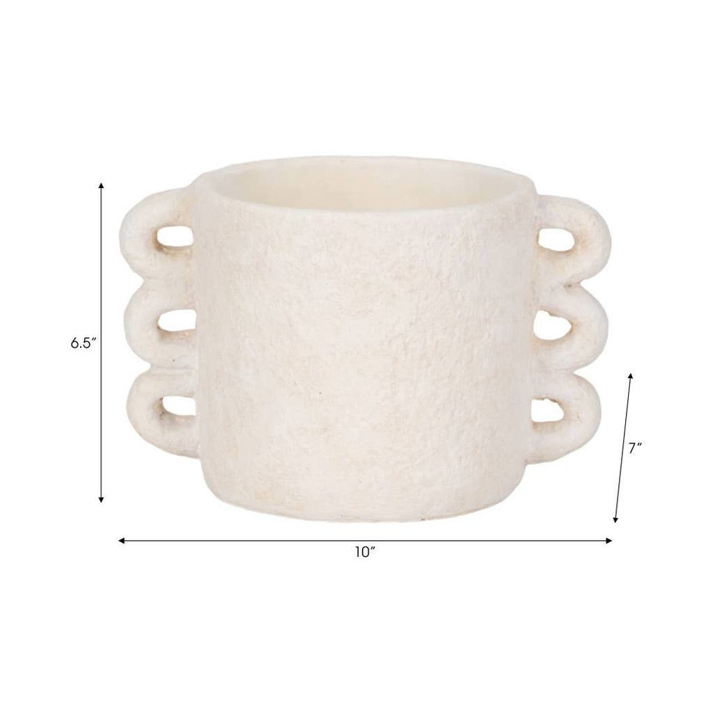 White Ceramic Round Multi-Loop Arch Handle