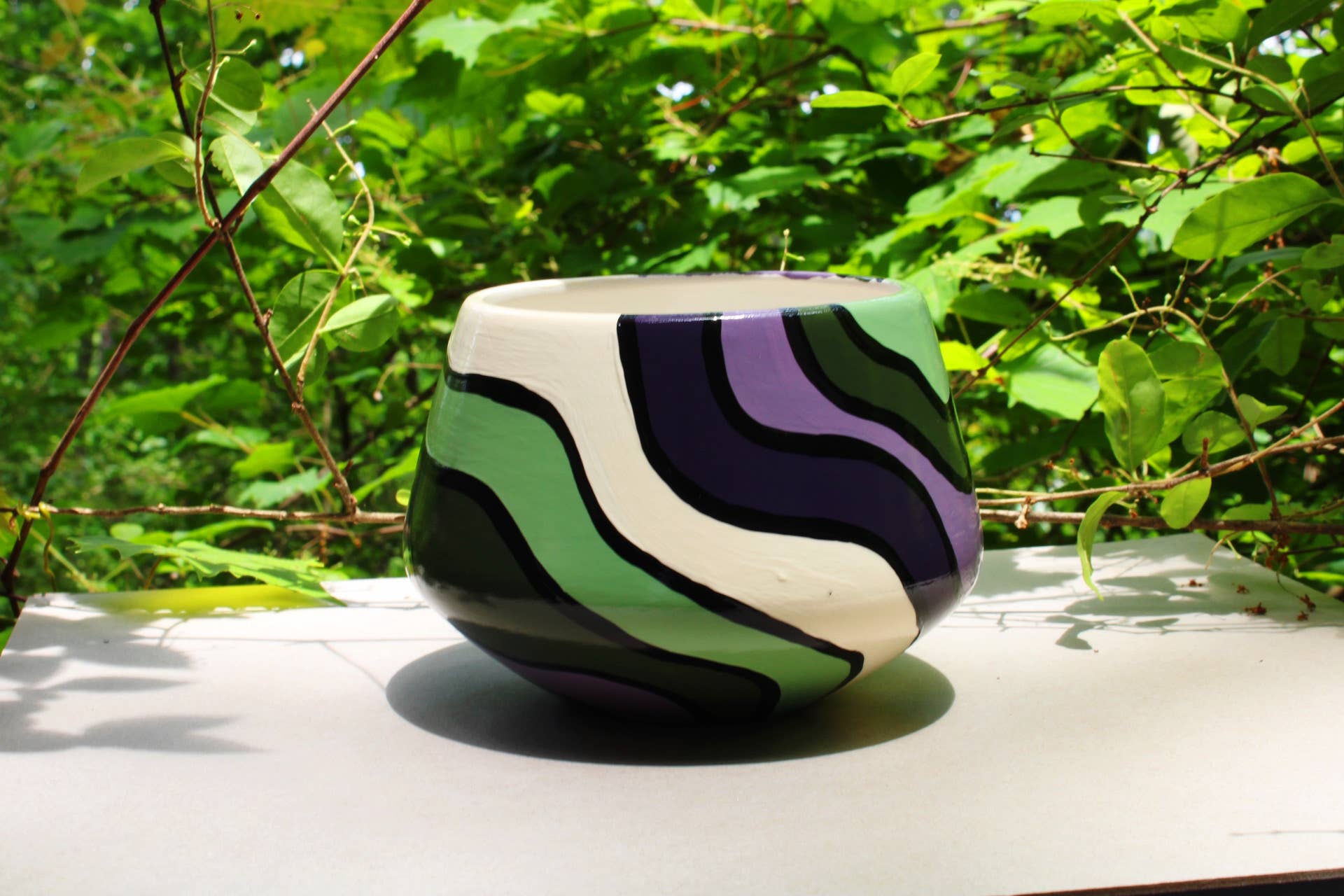 Flora Planter Pot | Ceramic | Design: Hazey Wavy