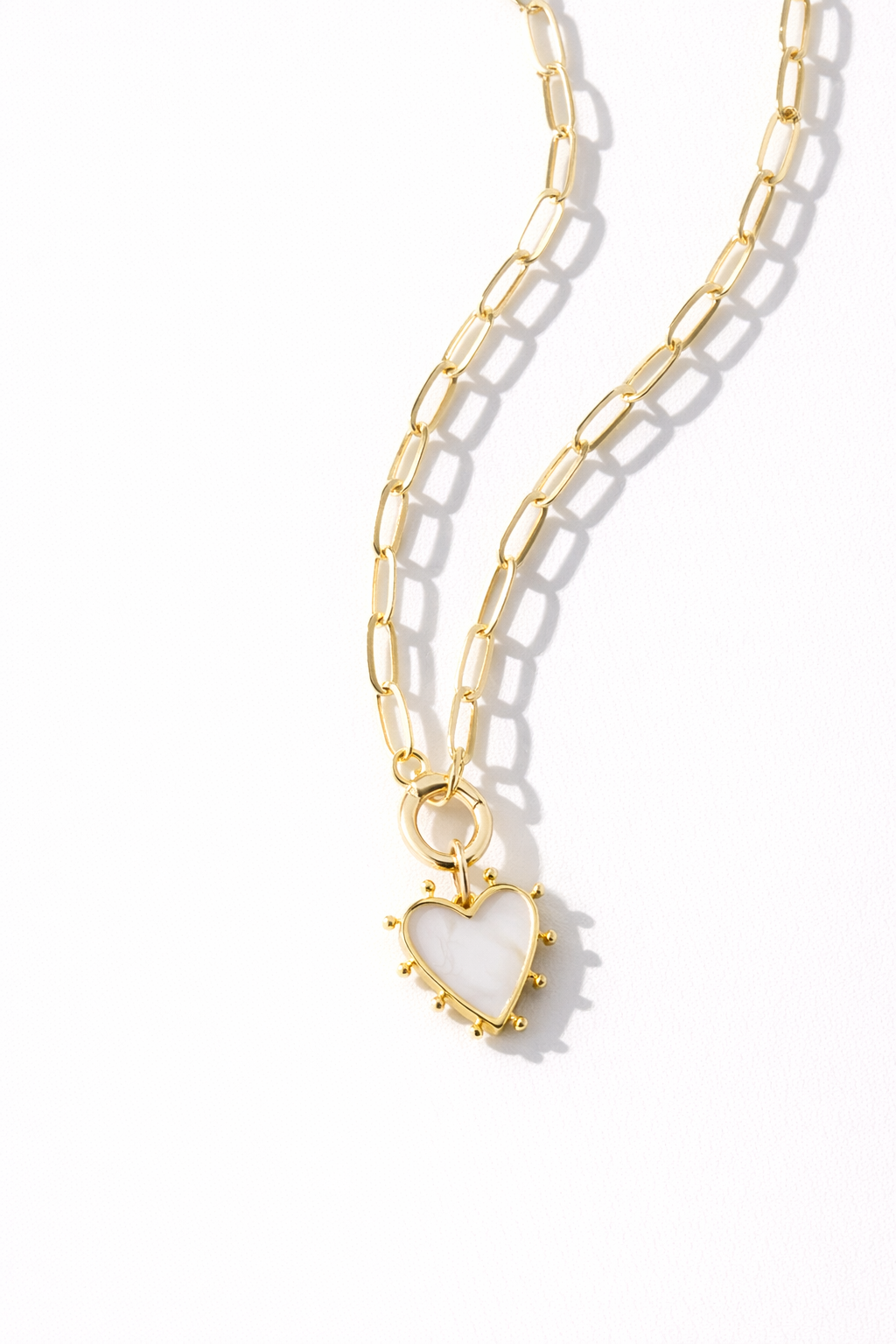 Enamel Heart Charm Necklace
