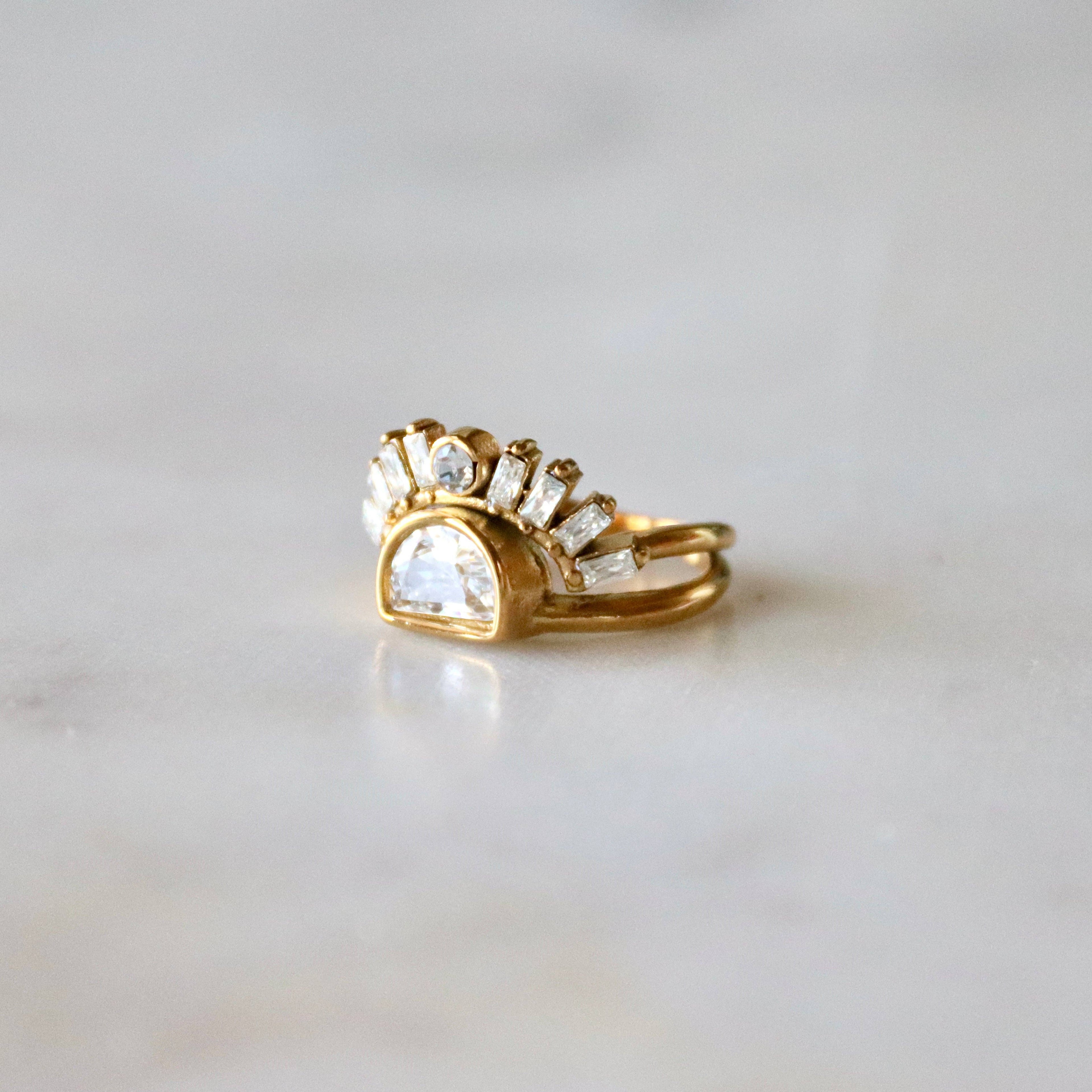 Layered Sunburst Ring - Waterproof