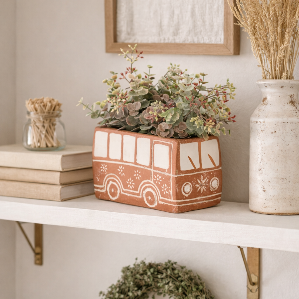 Vasanta Bus Planter - Terracotta
