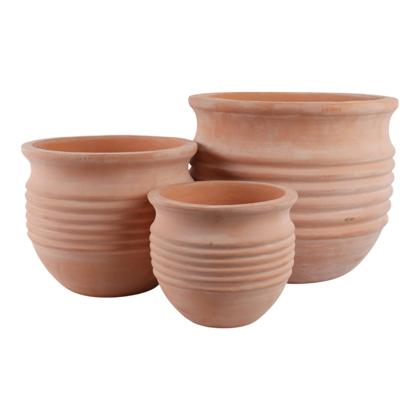 Ceramic Ribbed Planter Pots