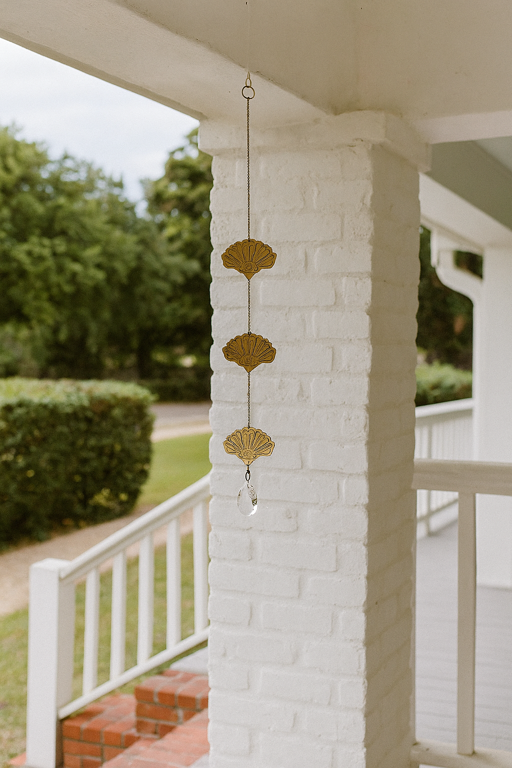 Surya Cascade Floral Engraved Brass Suncatcher