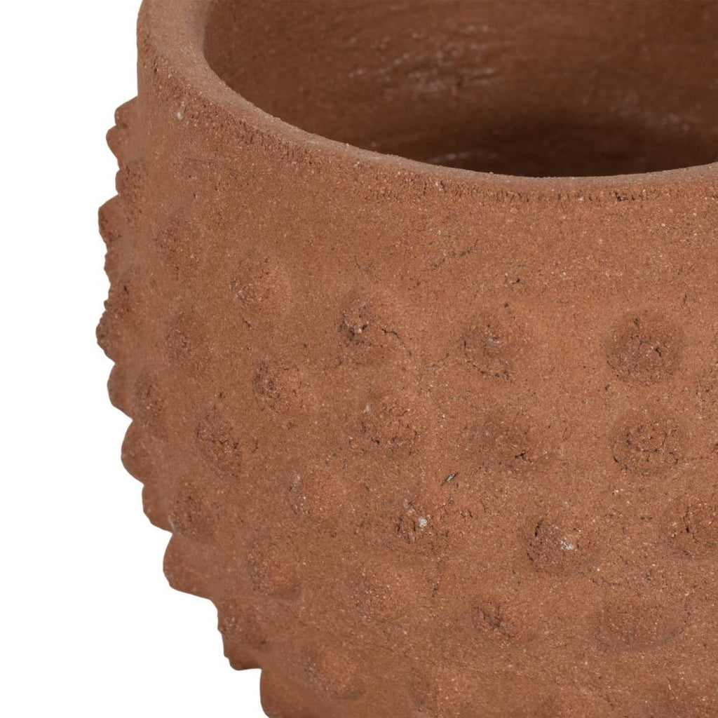 Red Ceramic Round Bubble Rough Finish
