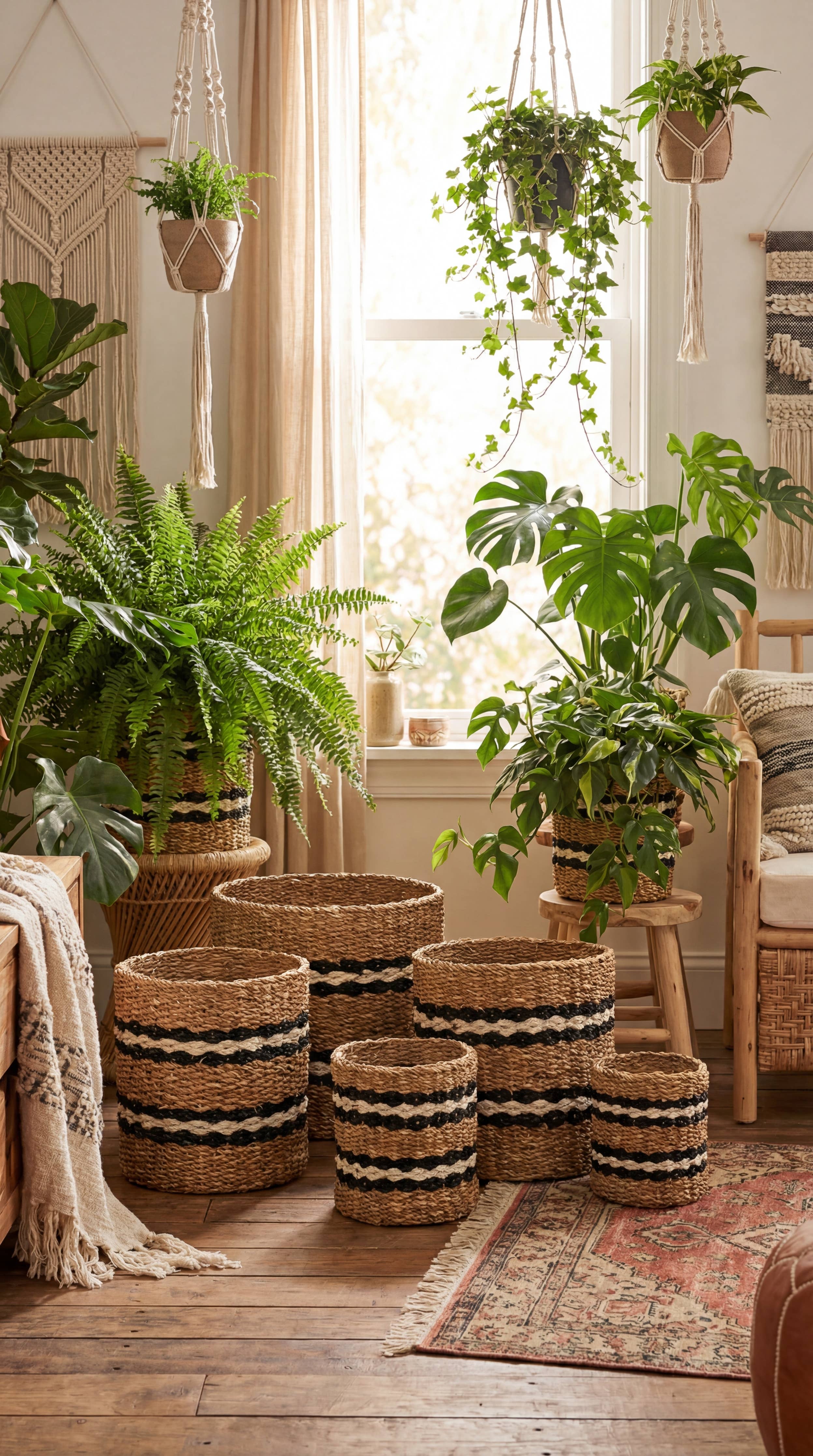 XXL Large Basket Planter (16",14",12",10",8",6",4")