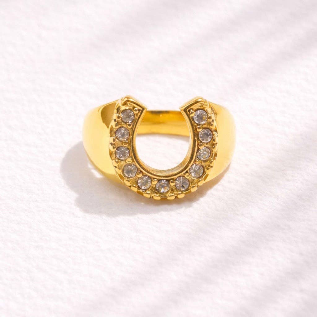 Zircon Horseshoe Ring