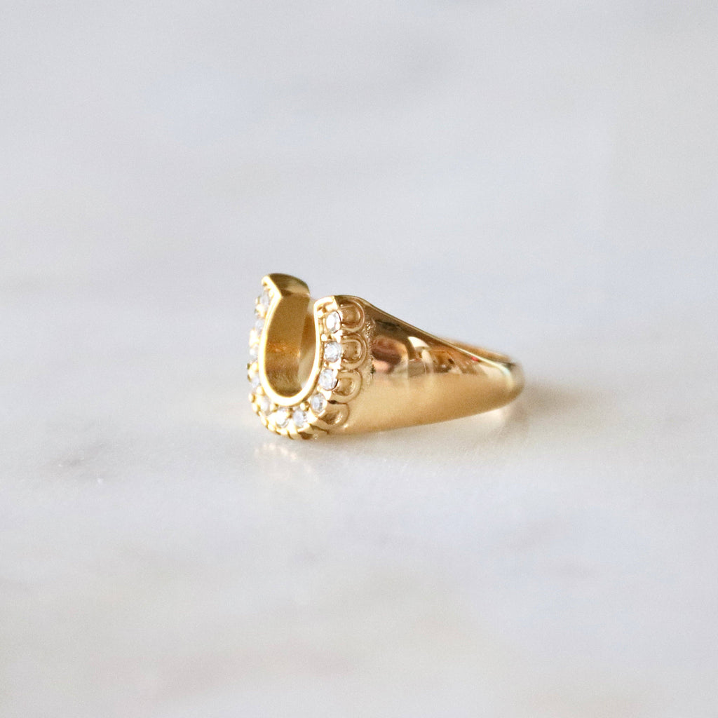 Zircon Horseshoe Ring