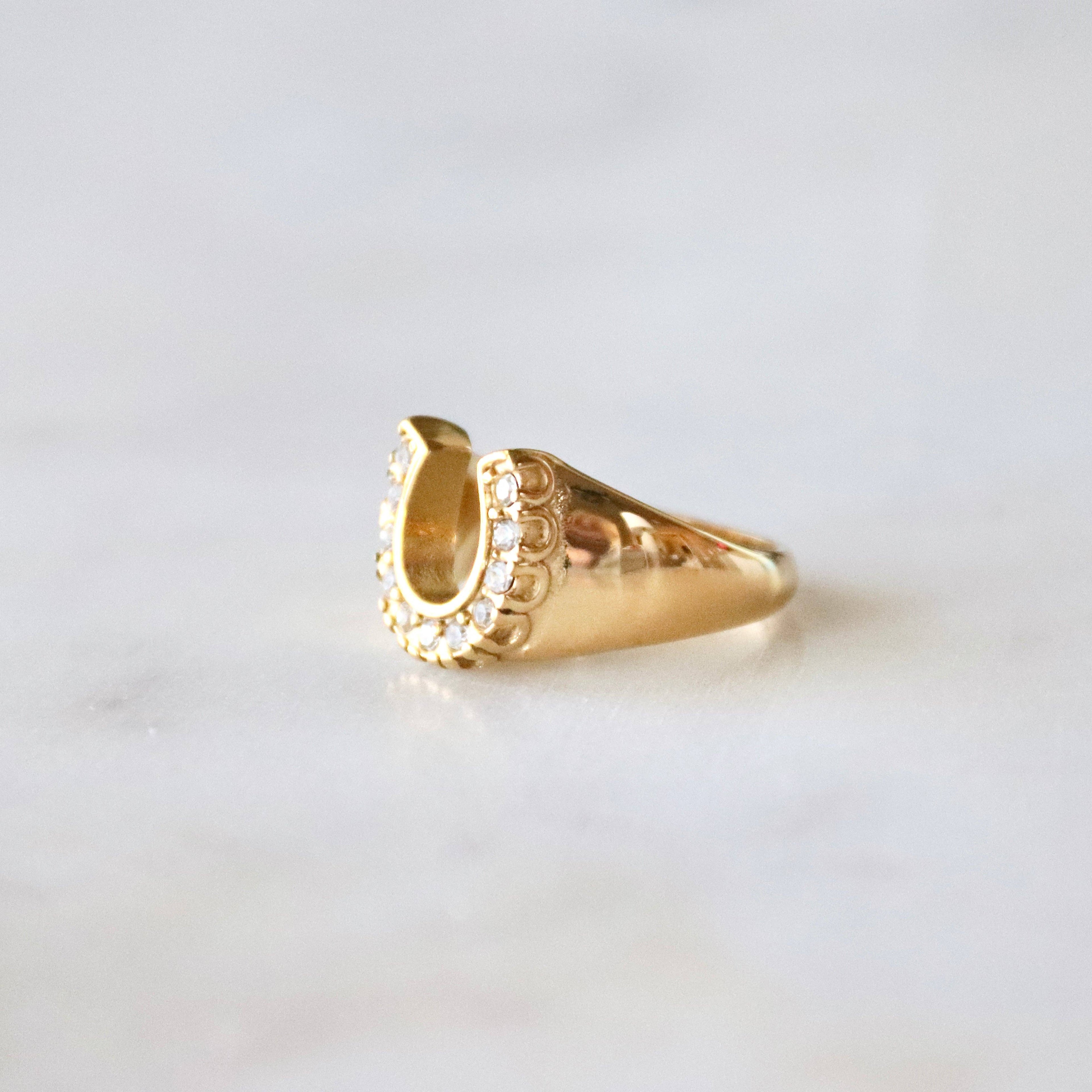 Zircon Horseshoe Ring