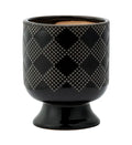 Black Checkered Pedestal Planter Item #22509